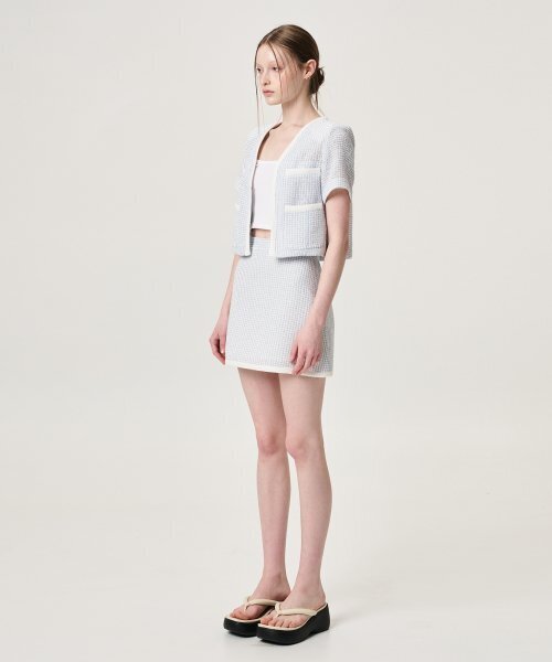 ETMON(エトモン)の「Summer Tweed Mini Skirt, Blue(スカート・レディース・その他・MEDIUM/SMALL)」の5枚目の写真