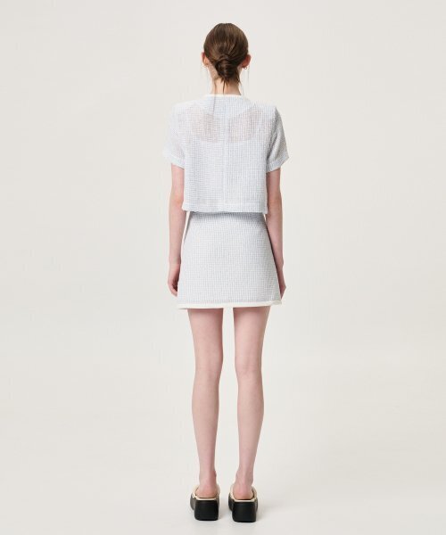 ETMON(エトモン)の「Summer Tweed Mini Skirt, Blue(スカート・レディース・その他・MEDIUM/SMALL)」の6枚目の写真