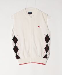 BURBERRY GOLF ホワイトベスト　バーバリー　ゴルフウェア　L ブランド古着】BURBERRY GOLF｜バーバリーゴルフのベスト（ホワイト