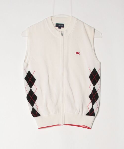 ブランド古着】BURBERRY GOLF｜バーバリーゴルフのベスト（ホワイト