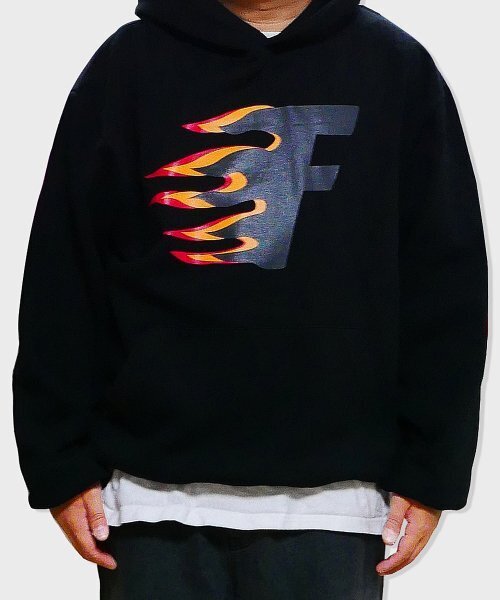 oversized fire hoodie (black)（パーカー）｜RESPECT（リスペクト）の