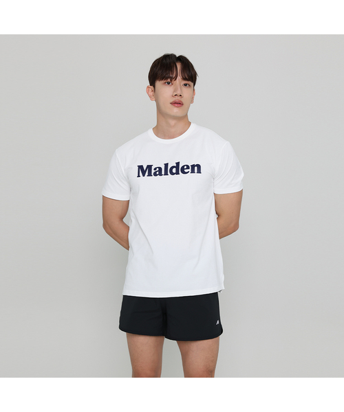 MALDEN(モールデン)の「エアリーズロゴ半袖Tシャツ(Tシャツ/カットソー・メンズ・ブラック/クリーム/ホワイト/ネイビー・LARGE/MEDIUM/SMALL)」の1枚目の写真