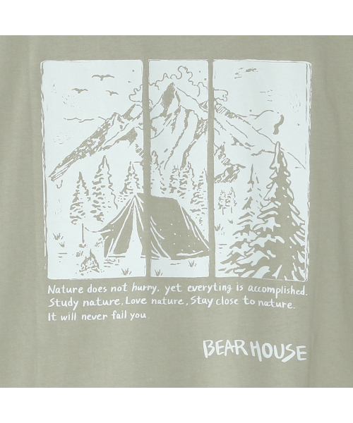 BEARHOUSE(ベアハウス)の「コマ(Coma) キャンピングT_KH(Tシャツ/カットソー・メンズ・その他・SMALL/LARGE/X-LARGE)」の3枚目の写真