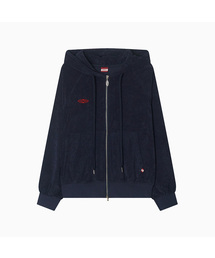 Terry Raglan Hooded Zip Up_Navy