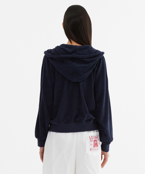 MENASOO(ミナス)の「Terry Raglan Hooded Zip Up_Navy(パーカー・レディース・ネイビー・F)」の4枚目の写真