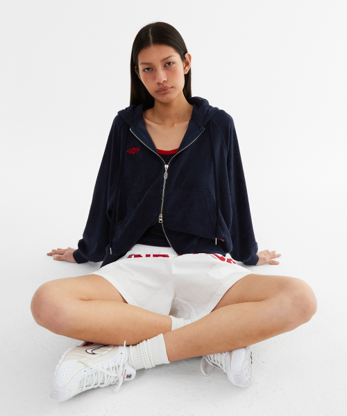 MENASOO(ミナス)の「Terry Raglan Hooded Zip Up_Navy(パーカー・レディース・ネイビー・F)」の11枚目の写真