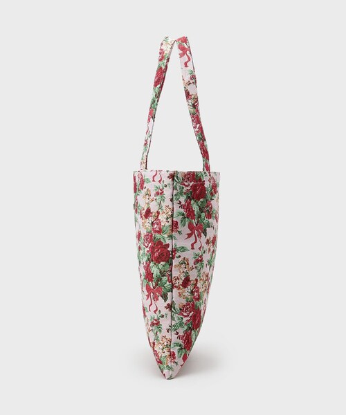 LAURA ASHLEY(ローラアシュレイ)の「【A4サイズ/ジャカード/ギフトにおすすめ!】メアリーポート ブーケ柄 トートバッグ(トートバッグ・レディース・ワイン系・00)」の3枚目の写真