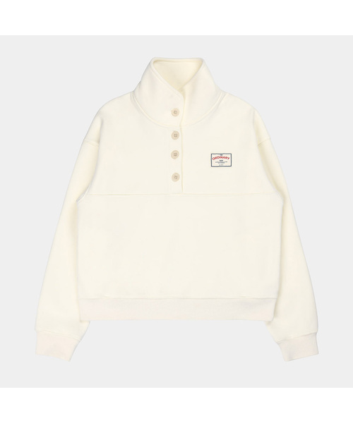 PIGMENT(ピグメント)の「リバーシブルアノラックボタンマンツーマン (YZTS2507022)(スウェット・レディース・オートミール/ネイビー/ライトグレー/クリーム・FREE)」の3枚目の写真