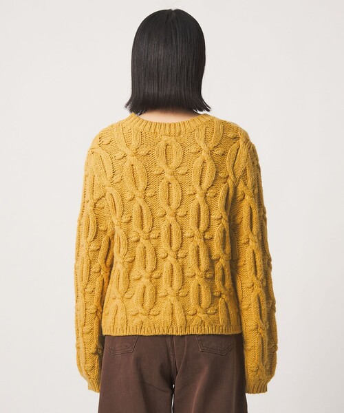 A DAY IN THE LIFE UNITED ARROWS(アデイインザライフユナイテッドアローズ)の「ビッグケーブル クルーネックニット <A DAY IN THE LIFE>(ニット/セーター・レディース・マスタード/モカ/ナチュラル・FREE)」の14枚目の写真