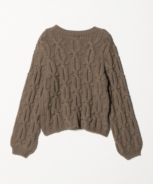 A DAY IN THE LIFE UNITED ARROWS(アデイインザライフユナイテッドアローズ)の「ビッグケーブル クルーネックニット <A DAY IN THE LIFE>(ニット/セーター・レディース・マスタード/モカ/ナチュラル・FREE)」の15枚目の写真