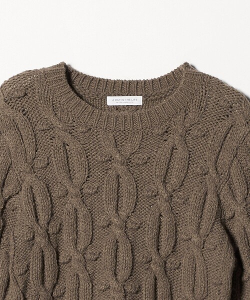 A DAY IN THE LIFE UNITED ARROWS(アデイインザライフユナイテッドアローズ)の「ビッグケーブル クルーネックニット <A DAY IN THE LIFE>(ニット/セーター・レディース・マスタード/モカ/ナチュラル・FREE)」の16枚目の写真
