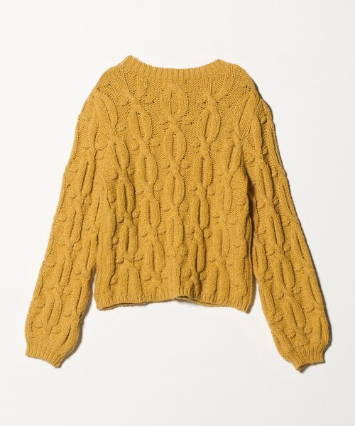 A DAY IN THE LIFE UNITED ARROWS(アデイインザライフユナイテッドアローズ)の「ビッグケーブル クルーネックニット <A DAY IN THE LIFE>(ニット/セーター・レディース・マスタード/モカ/ナチュラル・FREE)」の5枚目の写真