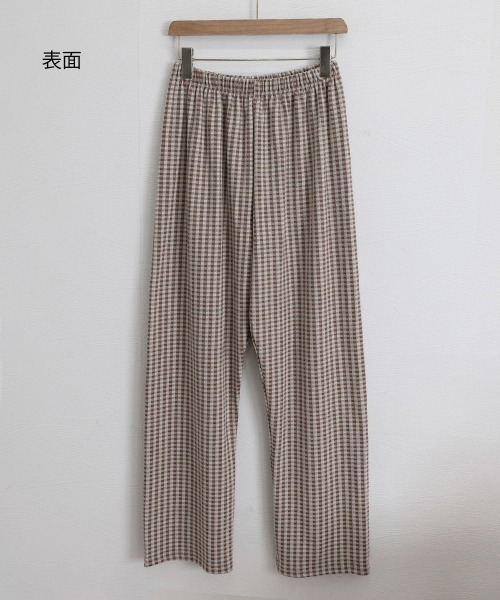 Miniministore（ミニミニストア）の「ギンガムチェック ルームパンツ表裏微起毛（スウェットパンツ・レディース・ライトピンク/ブラック/モカ/ラベンダー・FREE）」の17枚目の写真