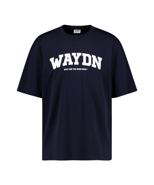 WAYDN(ウェイドゥン)の「ラウンディングロゴオーバーサイズ半袖ネイビー(Tシャツ/カットソー・メンズ・その他・M/L/2XL/XL/S)」の2枚目の写真