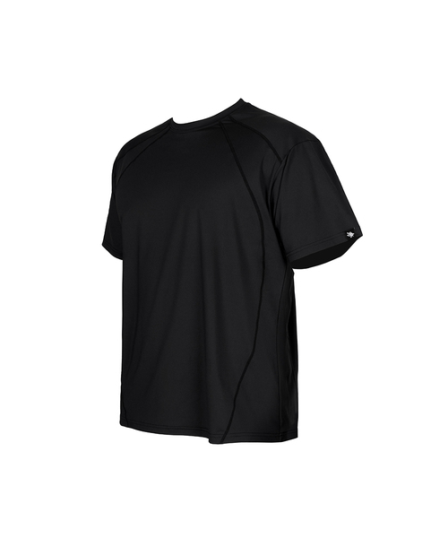 WHILE(ワイル)の「UV遮断 機能性クールTシャツメンズ(BLACK)(Tシャツ/カットソー・メンズ・その他・X-LARGE/LARGE)」の1枚目の写真