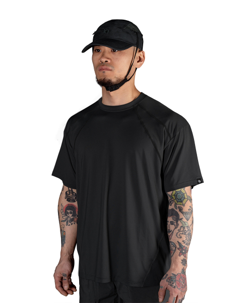 WHILE(ワイル)の「UV遮断 機能性クールTシャツメンズ(BLACK)(Tシャツ/カットソー・メンズ・その他・X-LARGE/LARGE)」の3枚目の写真