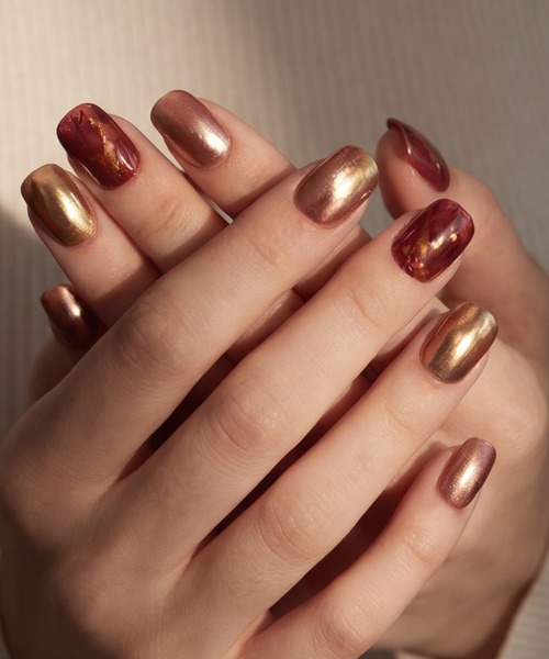 not a nail】水光マグネットショートネイルチップ（ネイルシール