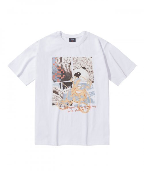 TEDDYISLAND(テディアイランド)の「コラージュテディ半袖ホワイト(Tシャツ/カットソー・メンズ・その他・MEDIUM/LARGE)」の1枚目の写真