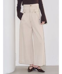 LAGUNAMOON | ハイウエストラインディティールデニムパンツ(デニムパンツ)
