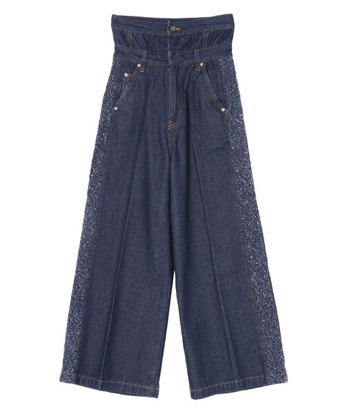 LAGUNAMOON(ラグナムーン)の「ハイウエストラインディティールデニムパンツ(デニムパンツ・レディース・アイボリー/ブラック/ブルー・SMALL/MEDIUM)」の17枚目の写真