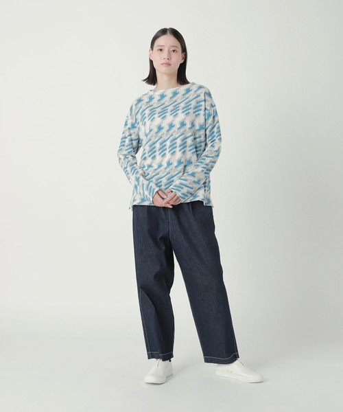 Plantation(プランテーション)の「シャドーグレンJQ / カットソー / (O)(Tシャツ/カットソー・レディース・オフホワイト/グレー・M size/L size)」の3枚目の写真