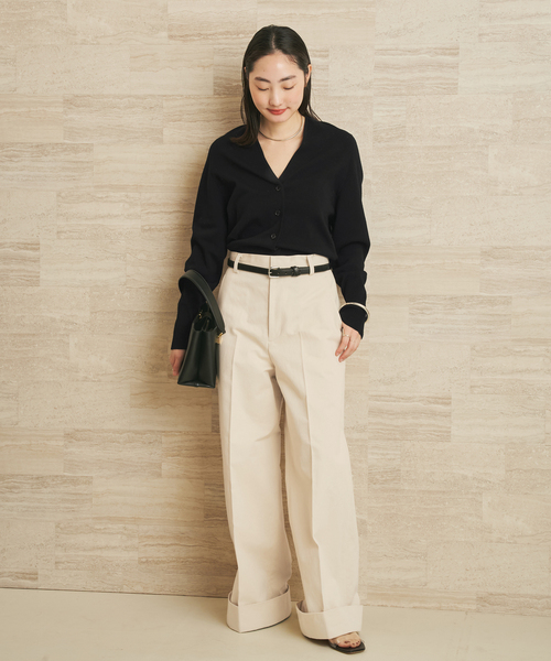 plage（プラージュ）の「organic cotton chino パンツ（チノパンツ・レディース・アイボリー/キャメル・34/38/36）」の3枚目の写真