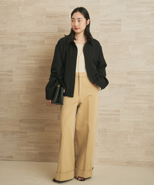 plage（プラージュ）の「organic cotton chino パンツ（チノパンツ・レディース・アイボリー/キャメル・34/38/36）」の4枚目の写真