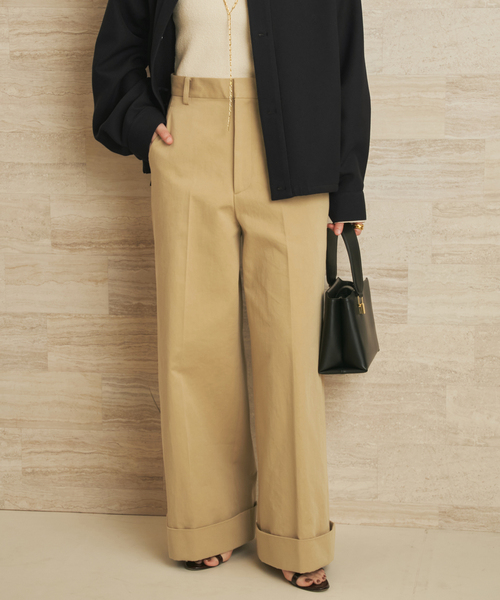 plage（プラージュ）の「organic cotton chino パンツ（チノパンツ・レディース・アイボリー/キャメル・34/38/36）」の16枚目の写真