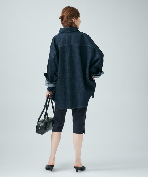 VERMEIL par iena(ヴェルメイユパーイエナ)の「コットンカシミヤ 接結ハーフパンツ(その他パンツ・レディース・ネイビー/ライトグレー・FREE)」の21枚目の写真