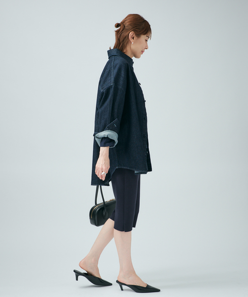 VERMEIL par iena(ヴェルメイユパーイエナ)の「コットンカシミヤ 接結ハーフパンツ(その他パンツ・レディース・ネイビー/ライトグレー・FREE)」の20枚目の写真