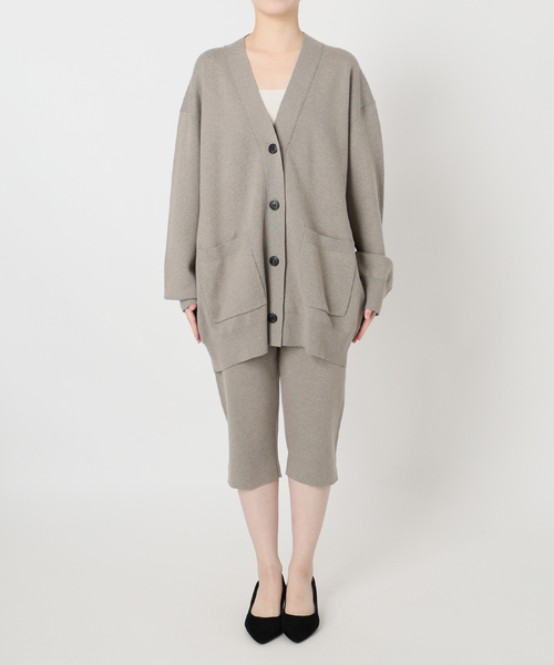 VERMEIL par iena(ヴェルメイユパーイエナ)の「コットンカシミヤ 接結ハーフパンツ(その他パンツ・レディース・ネイビー/ライトグレー・FREE)」の7枚目の写真