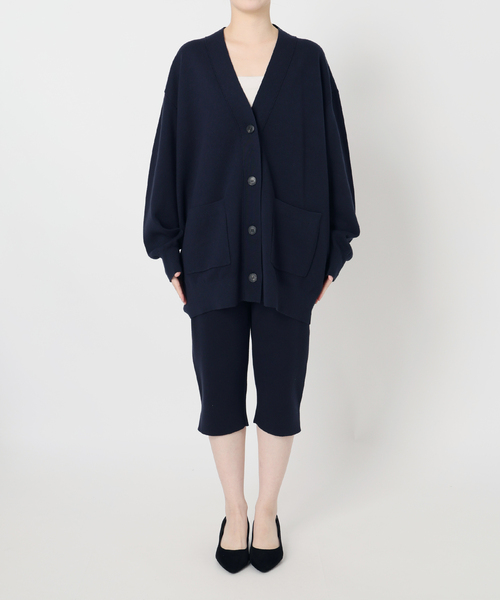 VERMEIL par iena(ヴェルメイユパーイエナ)の「コットンカシミヤ 接結ハーフパンツ(その他パンツ・レディース・ネイビー/ライトグレー・FREE)」の5枚目の写真