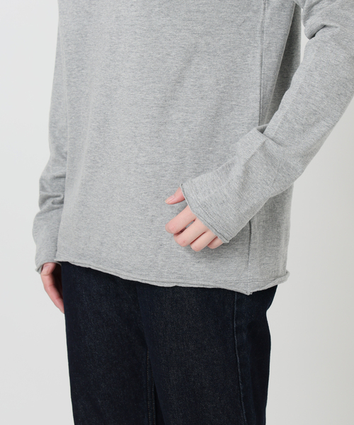 SLOBE IENA（スローブイエナ）の「《WEB限定》天竺ベーシックロンTEE（Tシャツ/カットソー・レディース・ホワイト/チャコールグレー・FREE）」の5枚目の写真