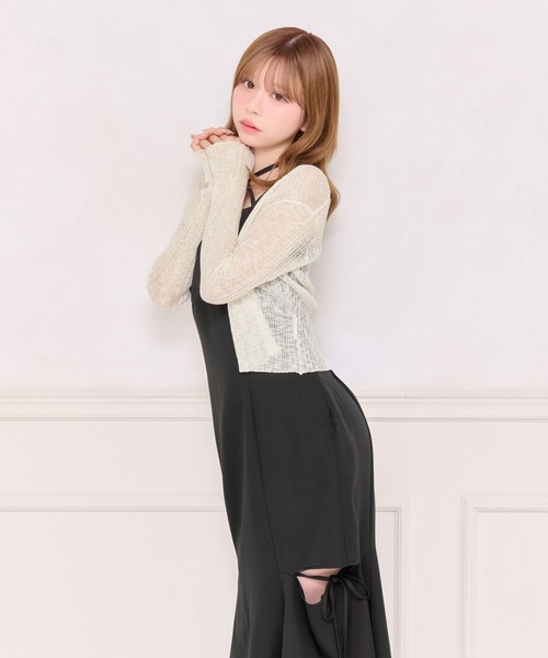 apres jour（アプレジュール）の「デザインキャミワンピース（ワンピース・レディース・ブラック系その他/ブラウン系その他/ブラック・X-LARGE/MEDIUM/SMALL）」の7枚目の写真
