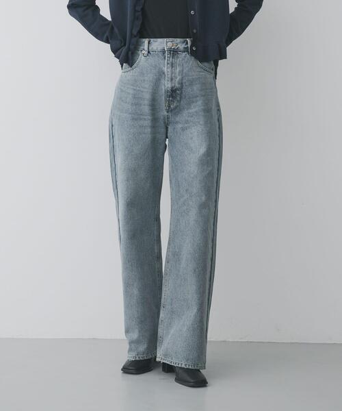 SENSE OF PLACE by URBAN RESEARCH（センスオブプレイスバイアーバンリサーチ）の「ストレートレッグデニム（デニムパンツ・レディース・ブラック/ベージュ/インディゴブルー・MEDIUM/SMALL）」の4枚目の写真