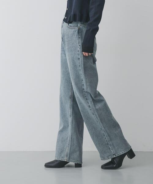 SENSE OF PLACE by URBAN RESEARCH（センスオブプレイスバイアーバンリサーチ）の「ストレートレッグデニム（デニムパンツ・レディース・ブラック/ベージュ/インディゴブルー・MEDIUM/SMALL）」の5枚目の写真