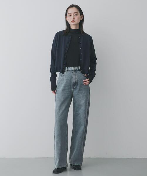 SENSE OF PLACE by URBAN RESEARCH（センスオブプレイスバイアーバンリサーチ）の「ストレートレッグデニム（デニムパンツ・レディース・ブラック/ベージュ/インディゴブルー・MEDIUM/SMALL）」の7枚目の写真