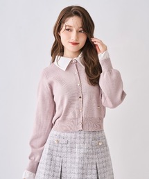 SWINGLE | 襟付きラメニットカーディガン(カーディガン/ボレロ)