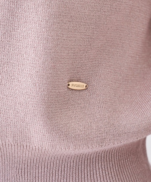 SWINGLE（スウィングル）の「襟付きラメニットカーディガン（カーディガン/ボレロ・レディース・ピンク/イエロー/ネイビー・FREE）」の8枚目の写真