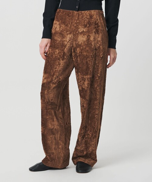 H BEAUTY&YOUTH UNITED ARROWS(エイチビューティーアンドユースユナイテッドアローズ)の「<H>レーヨンシール パンツ(その他パンツ・レディース・ダークグレー/ブラウン系・M/S)」の2枚目の写真