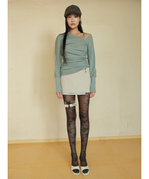 COLOCYNTH（コロシント）の「Antique Slit Mini Skirt Ivory Beige（スカート）」