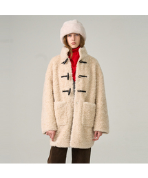 hunch | High-Neck Duffle Shearing Bear Mustang (L/Beige)(チェスターコート)