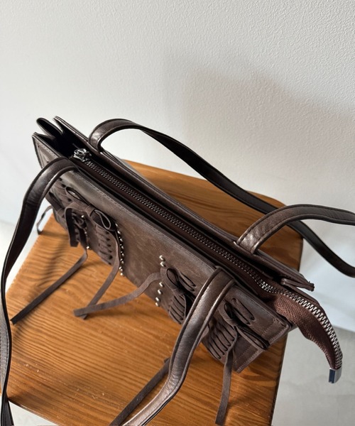 SANSeLF（サンセルフ）の「【SANSeLF】スタッズレースアップショルダーバッグ saa26s012（ショルダーバッグ・レディース・ブラウン・FREE）」の11枚目の写真