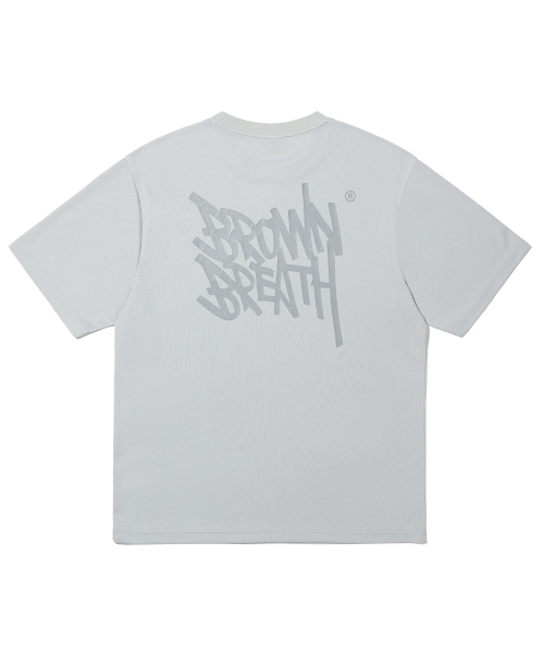 BROWNBREATH(ブラウンブレス)の「REFLECTIVE TAG MESH TEE - GREY(Tシャツ/カットソー・レディース・その他・S/M/L/XL)」の1枚目の写真