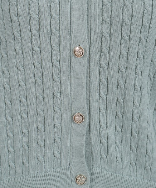 axes femme(アクシーズファム)の「バイカラーニットポロカーディガン(カーディガン/ボレロ・レディース・グレー/ピンク/ミント・FREE)」の19枚目の写真