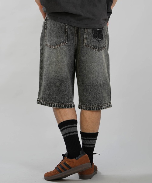 THRASHER（スラッシャー）の「THRASHER/スラッシャー ハーフパンツ ショートパンツ ショーツ デニム 262TH1SP087（デニムパンツ・メンズ・ネイビー/ブラック・L/M）」の4枚目の写真