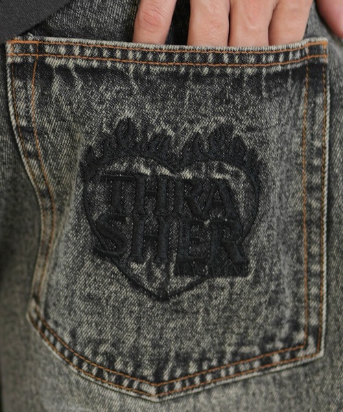 THRASHER（スラッシャー）の「THRASHER/スラッシャー ハーフパンツ ショートパンツ ショーツ デニム 262TH1SP087（デニムパンツ・メンズ・ネイビー/ブラック・L/M）」の11枚目の写真