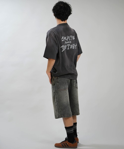 THRASHER（スラッシャー）の「THRASHER/スラッシャー ハーフパンツ ショートパンツ ショーツ デニム 262TH1SP087（デニムパンツ・メンズ・ネイビー/ブラック・L/M）」の6枚目の写真