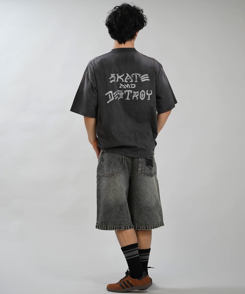 THRASHER（スラッシャー）の「THRASHER/スラッシャー ハーフパンツ ショートパンツ ショーツ デニム 262TH1SP087（デニムパンツ・メンズ・ネイビー/ブラック・L/M）」の7枚目の写真
