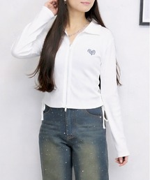 FUN(me Jane)（ファン）の「ジップラメプルオーバー（Tシャツ/カットソー）」